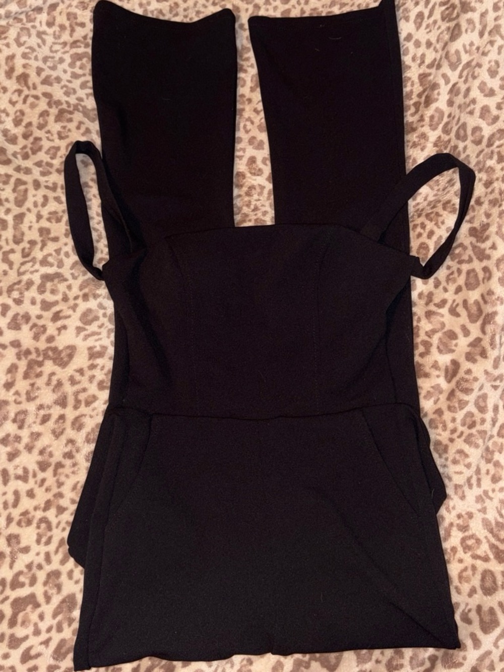 HP Black Flared Jumpsuit with Slim Straps